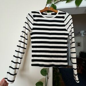 t.la striped long sleeve top